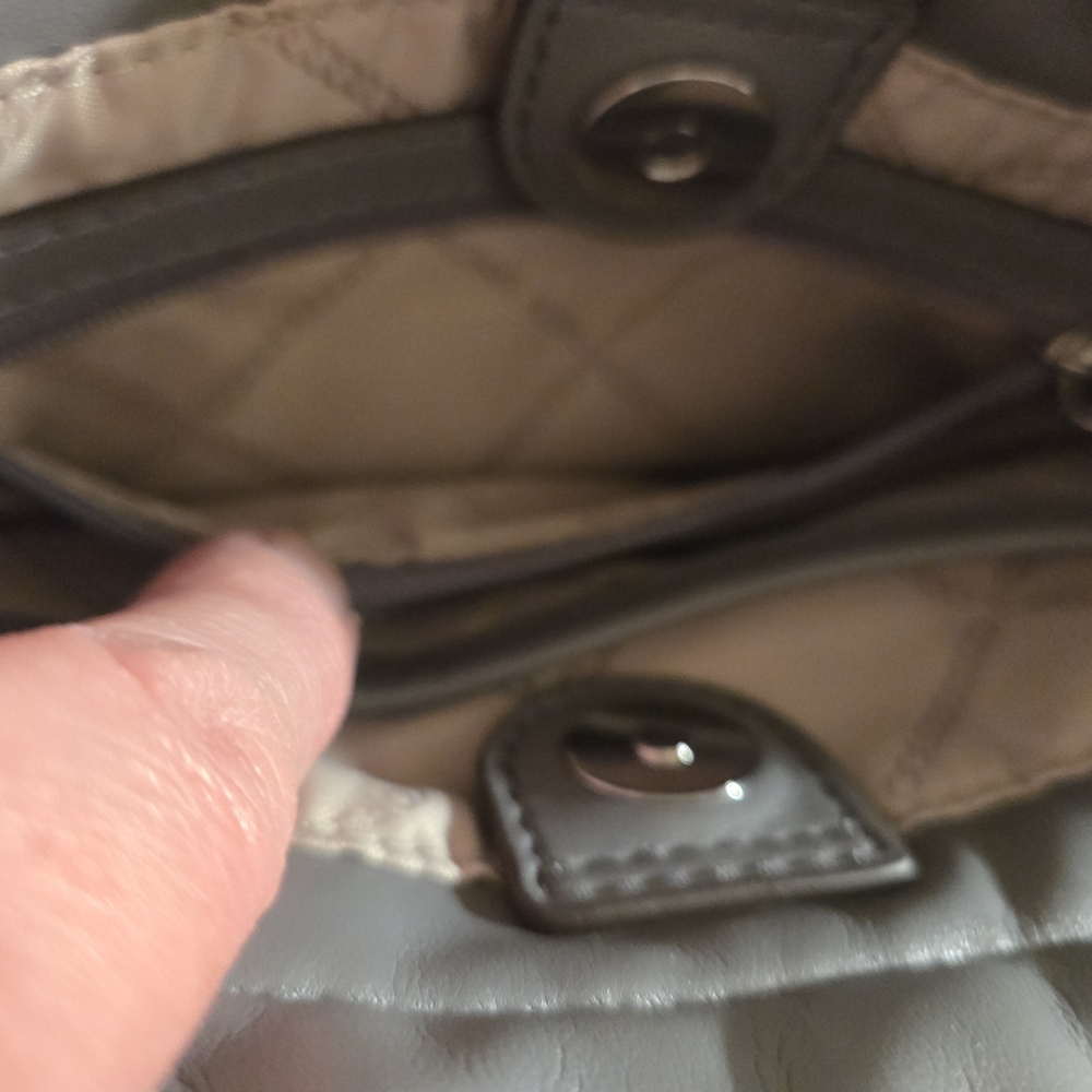 Michael Kors Gray Faux Leather Lina Bag--Brand New! - Picture 7 of 8